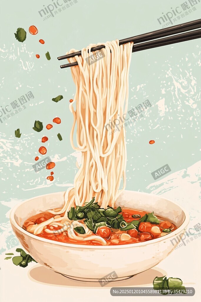 番茄面插畫
