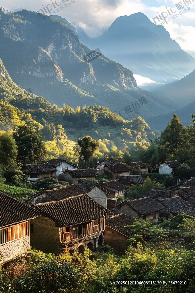 唯美大山深處有人家
