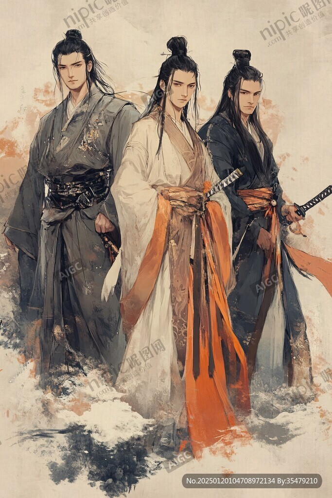 四大美男插畫
