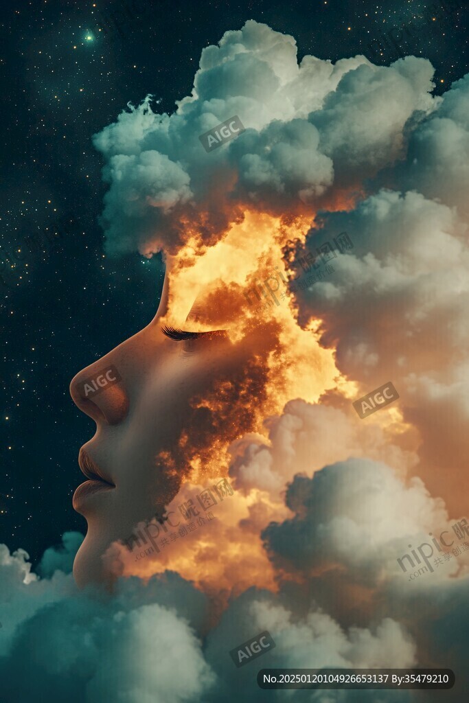 云朵人臉