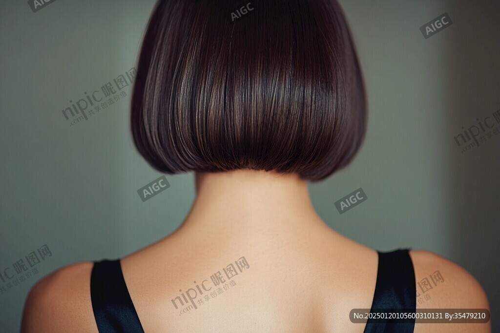 短發(fā)女人背影