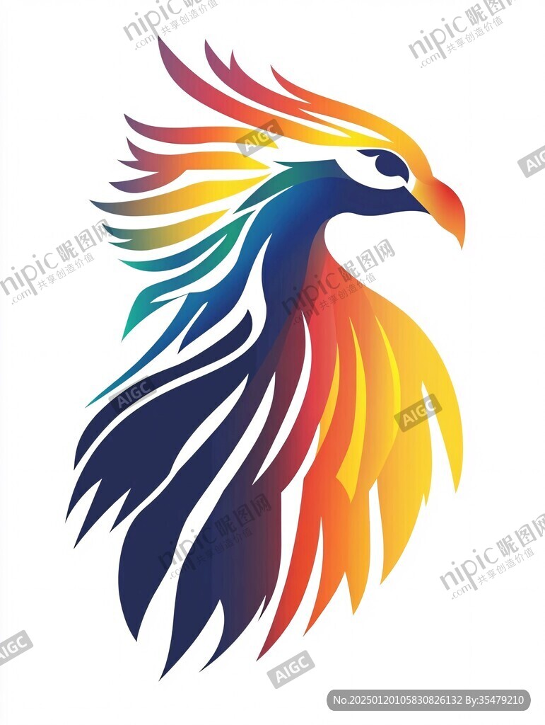 彩色飛鳥logo