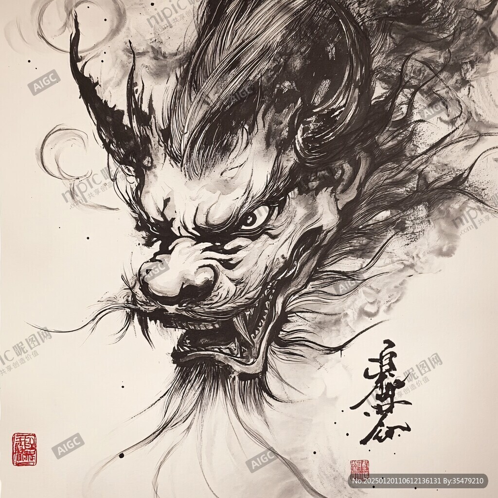 龍年水墨