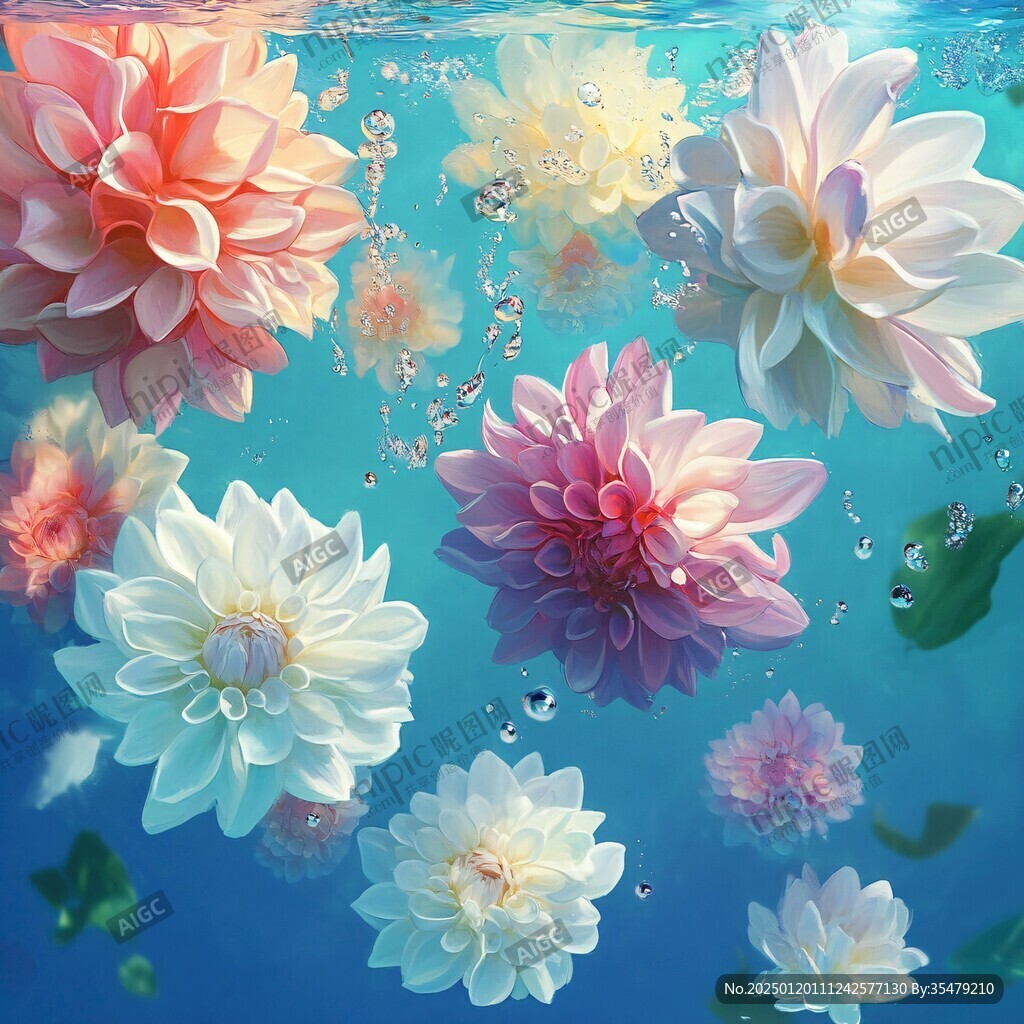 3d立體花卉荷花