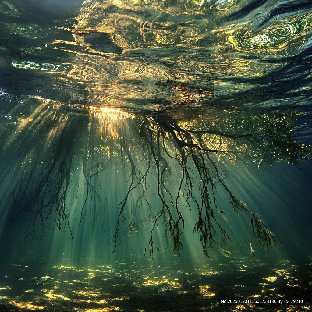 水下樹根