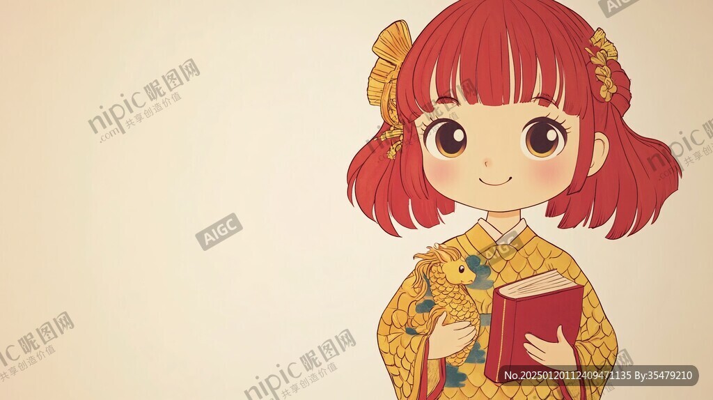 卡通日本女孩