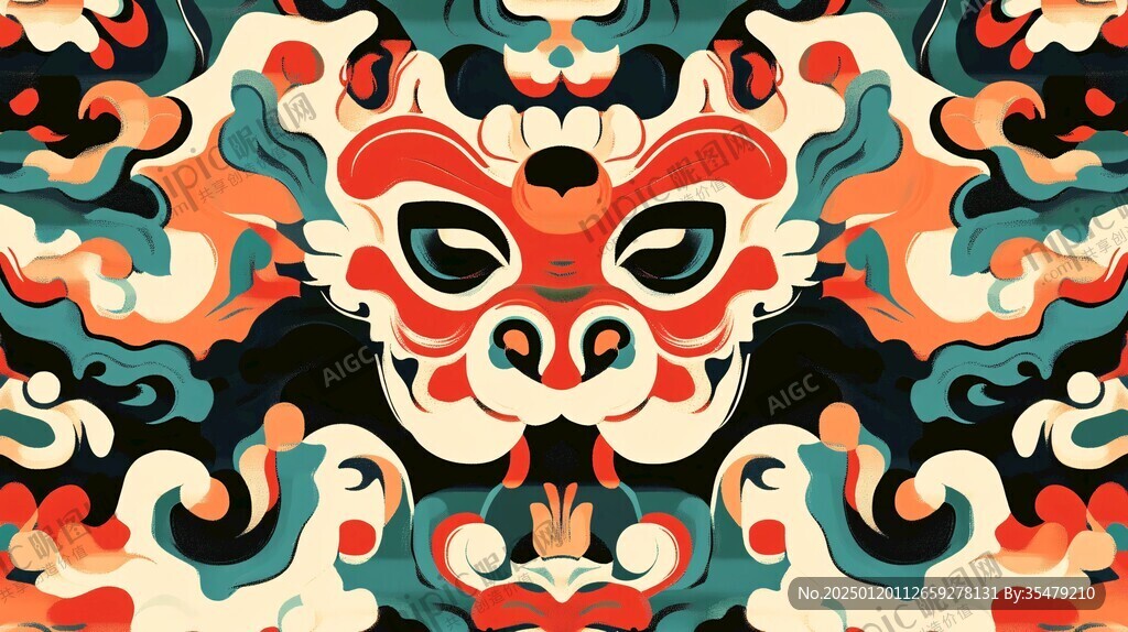 醒獅潮流插畫