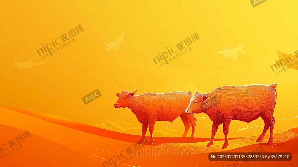 牛市插畫