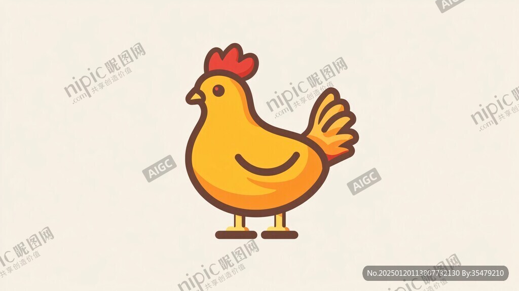 卡通雞logo設計