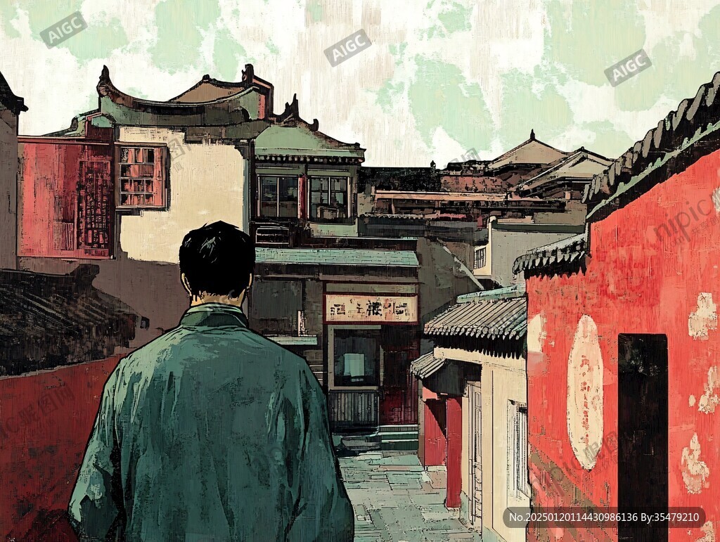 古街插畫