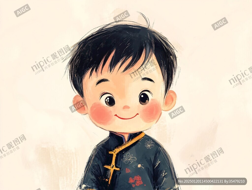 q版滿族男孩