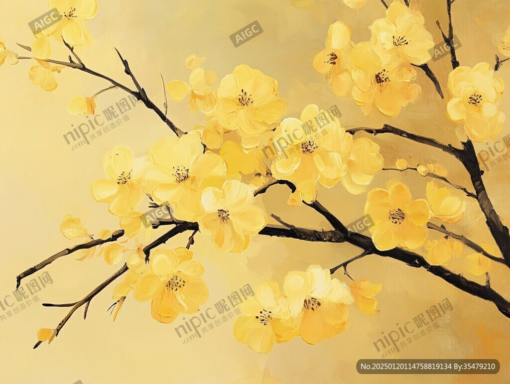 迎春花插畫(huà)