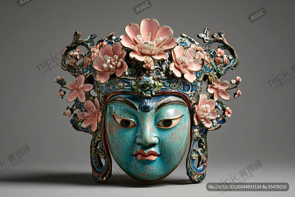 花絲鑲嵌點翠盔頭