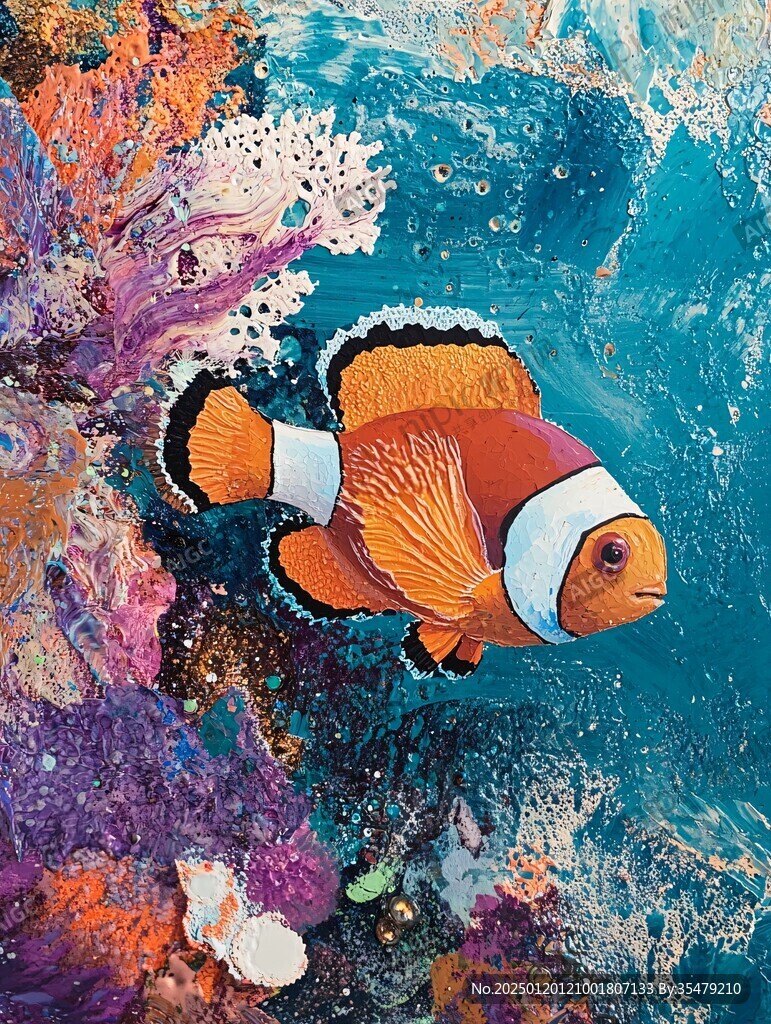 立體畫海底世界