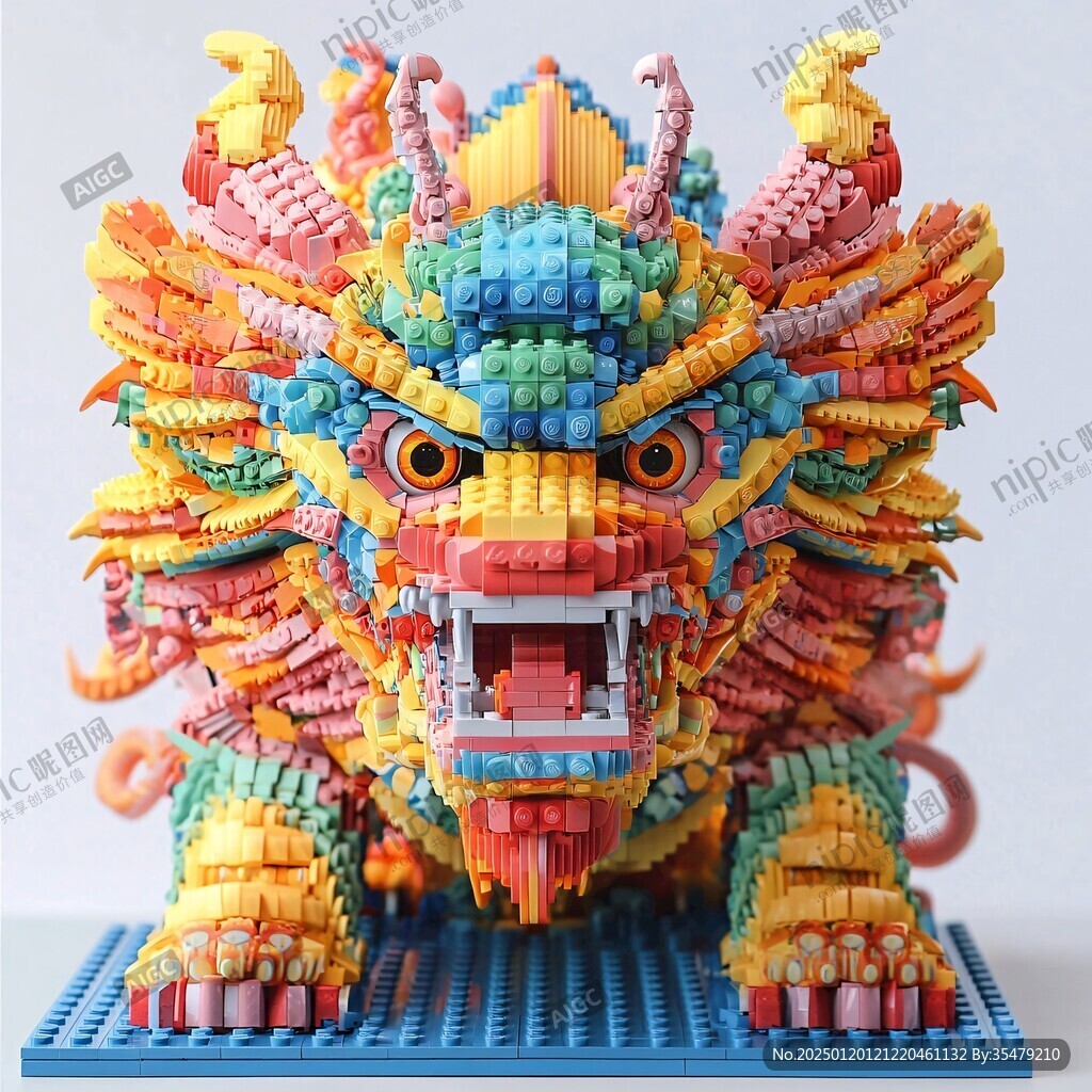 彩色蟠龍