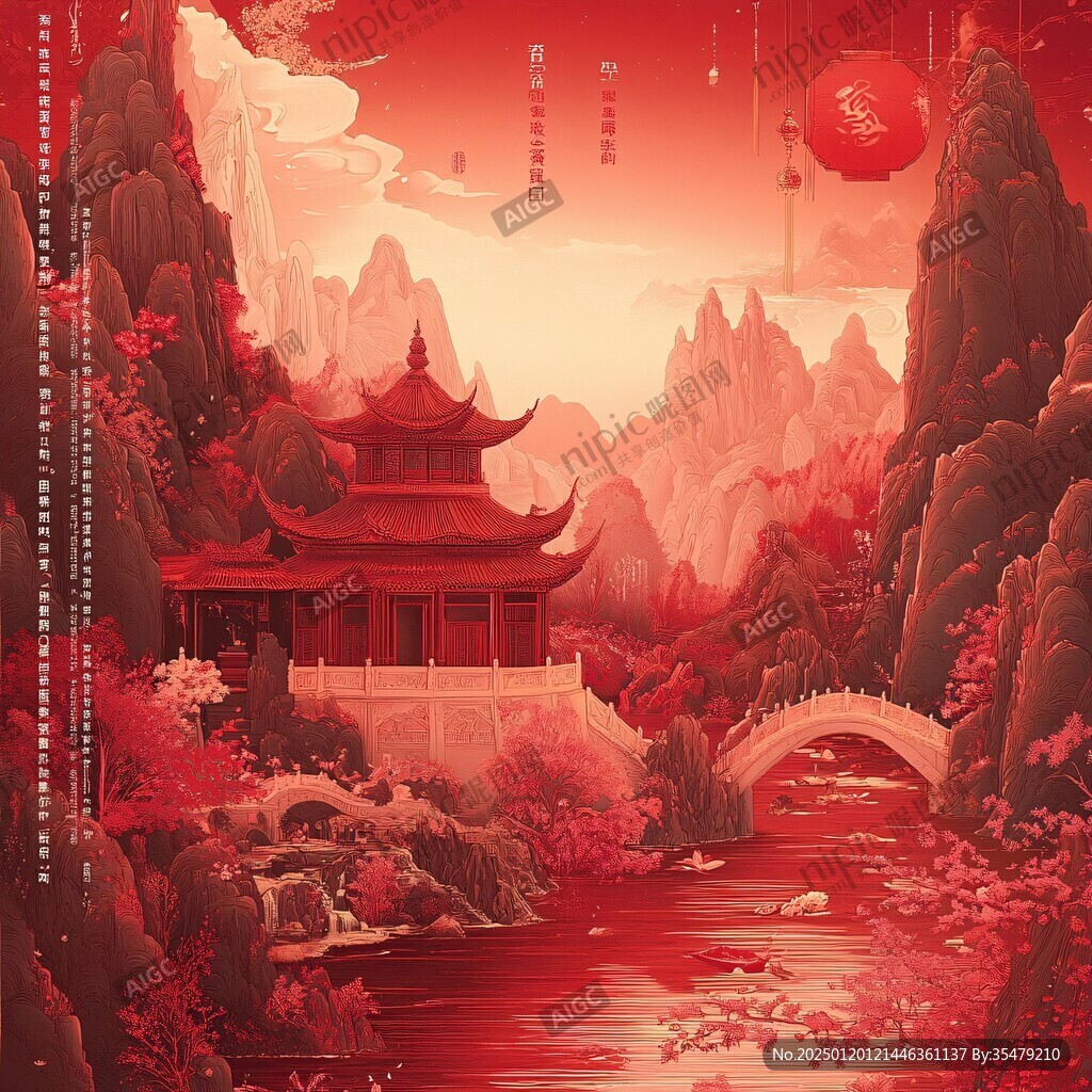 黃鶴樓插畫海報