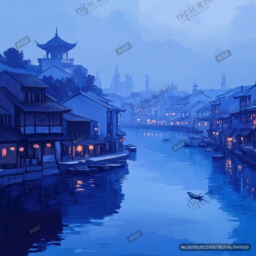 江南古鎮(zhèn)唯美夜景