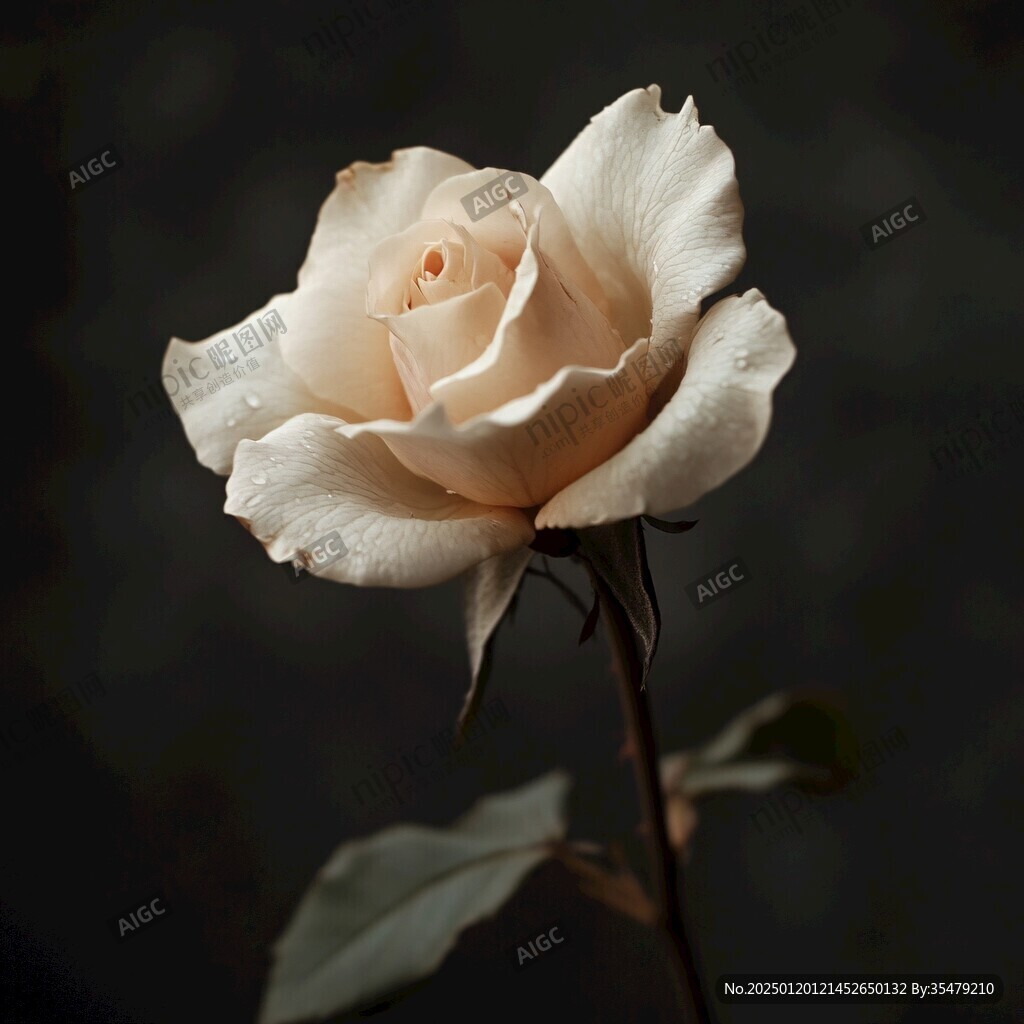 香檳色月季花
