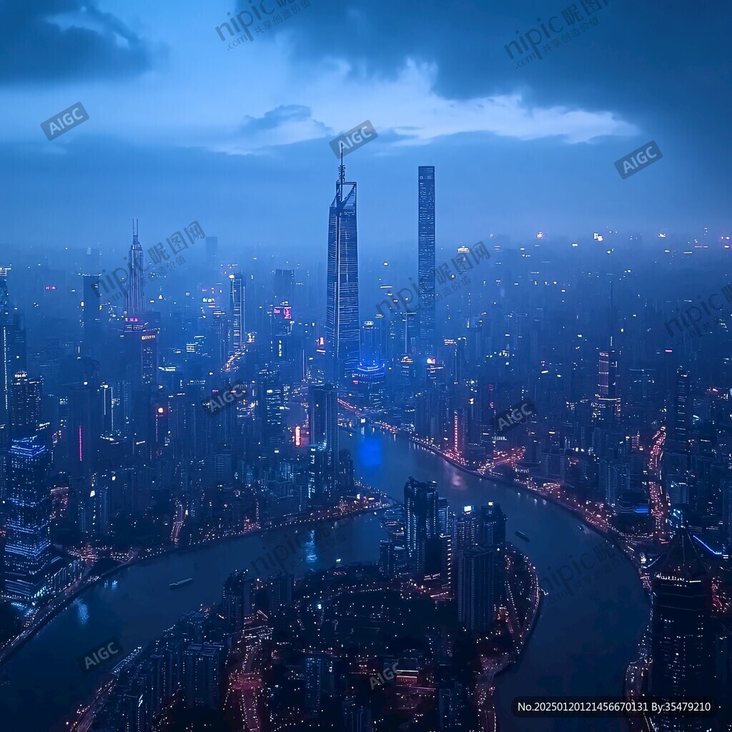 雨霧之下的陸家嘴
