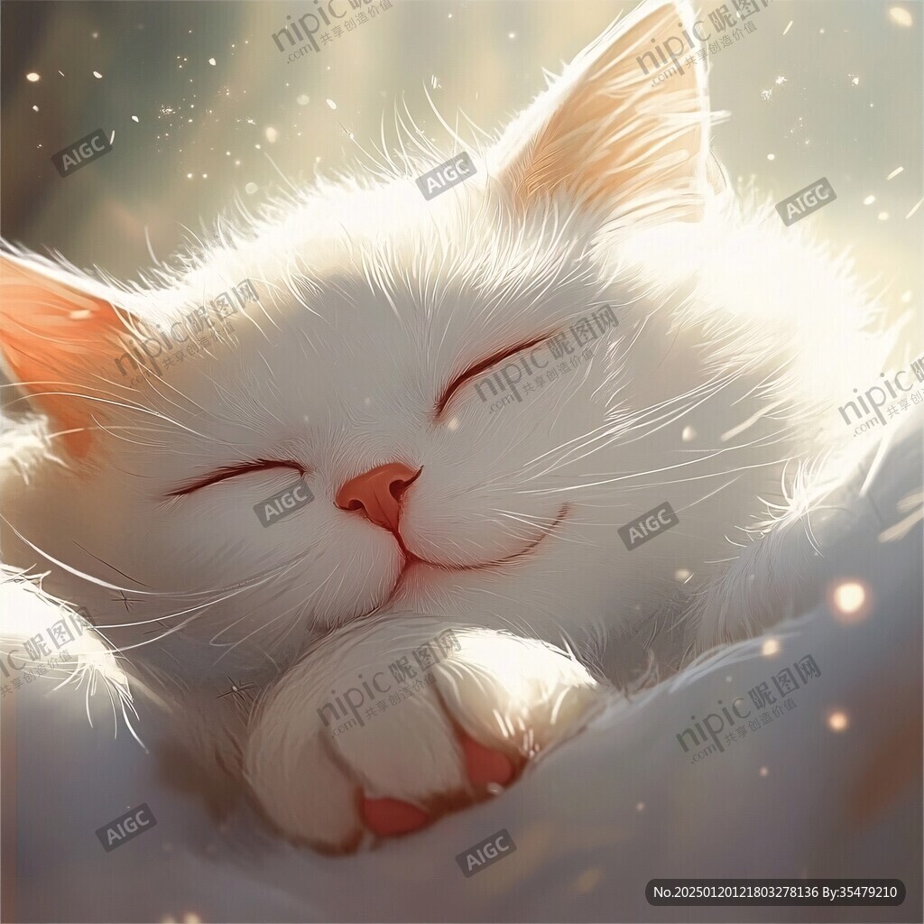 大白貓插畫