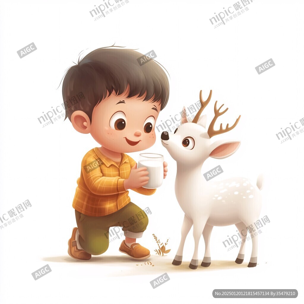 羊奶包裝插畫