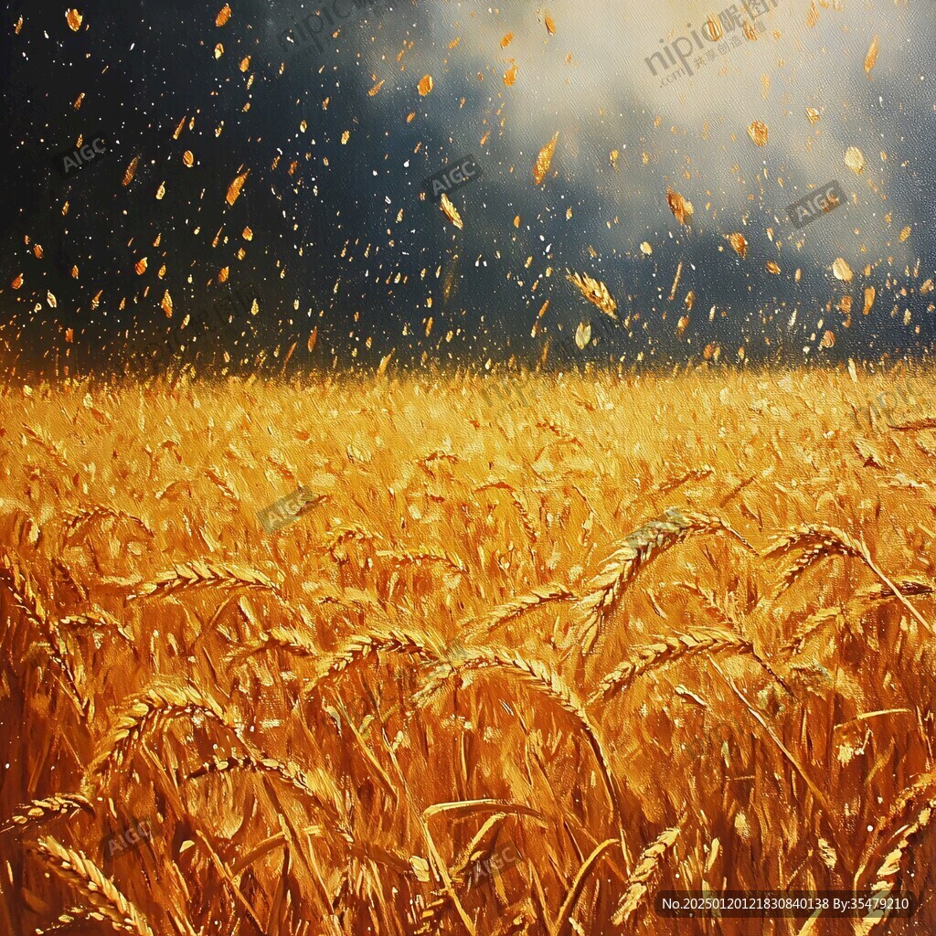 下雨天的麥田