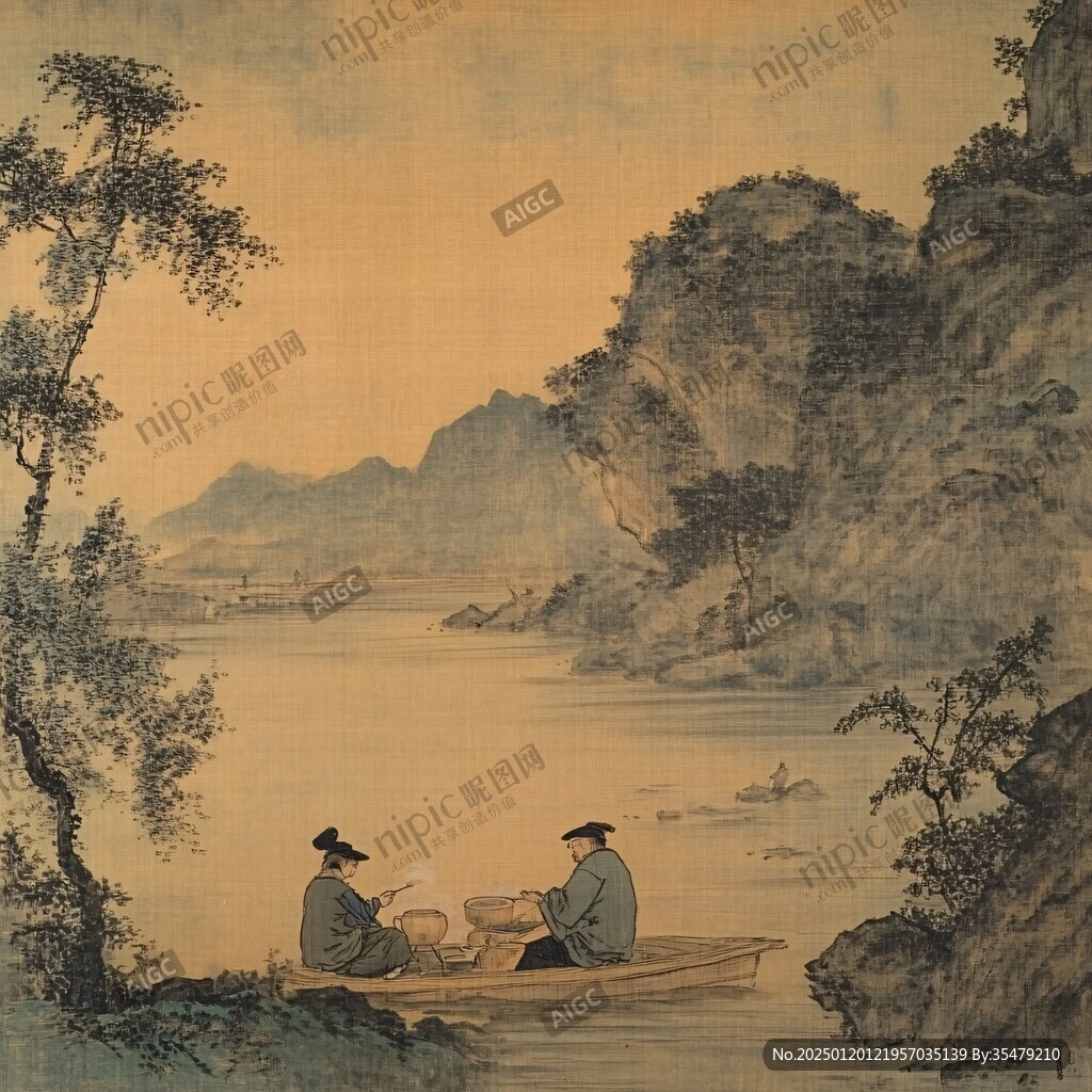 攜琴訪友圖頁