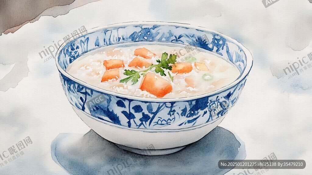 疙瘩湯插畫