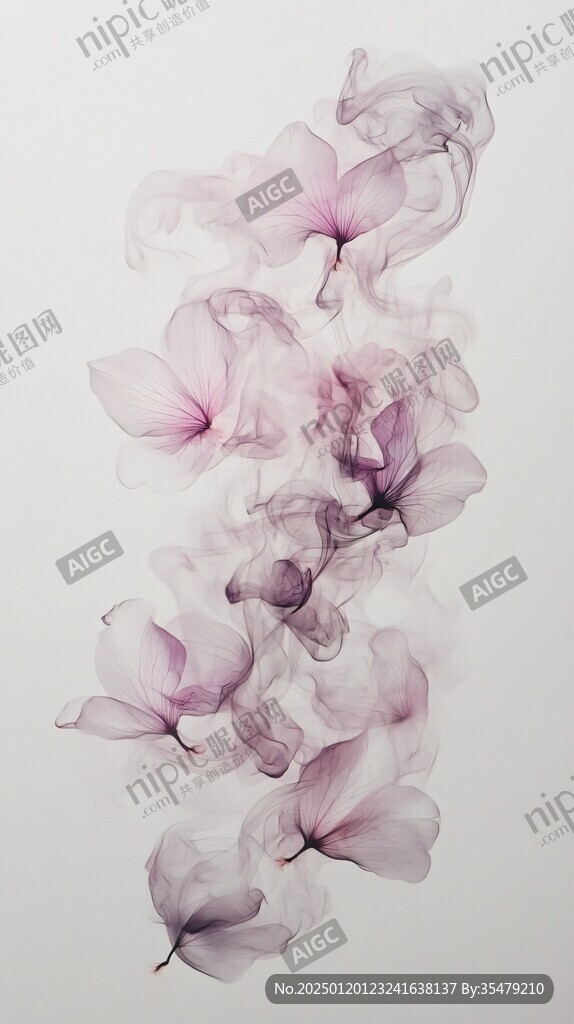 煙霧花朵素材