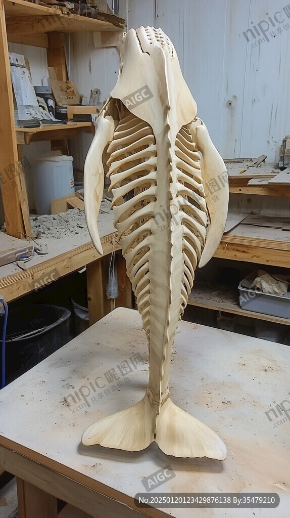 弓鰭魚骨骼