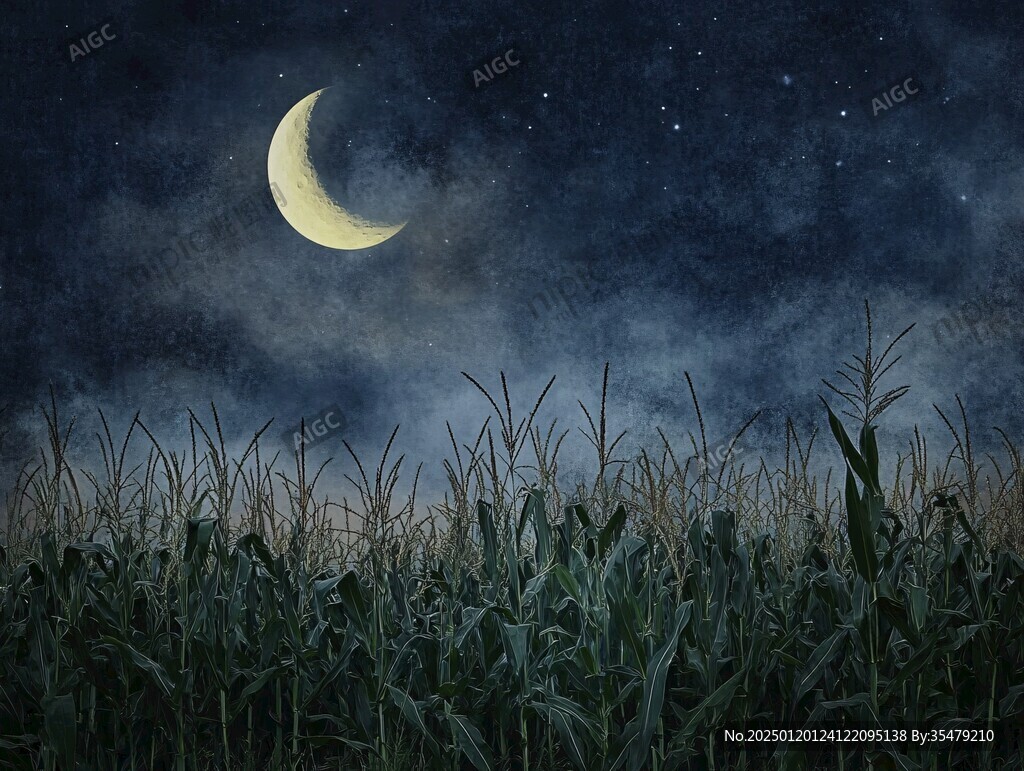 夜晚草地