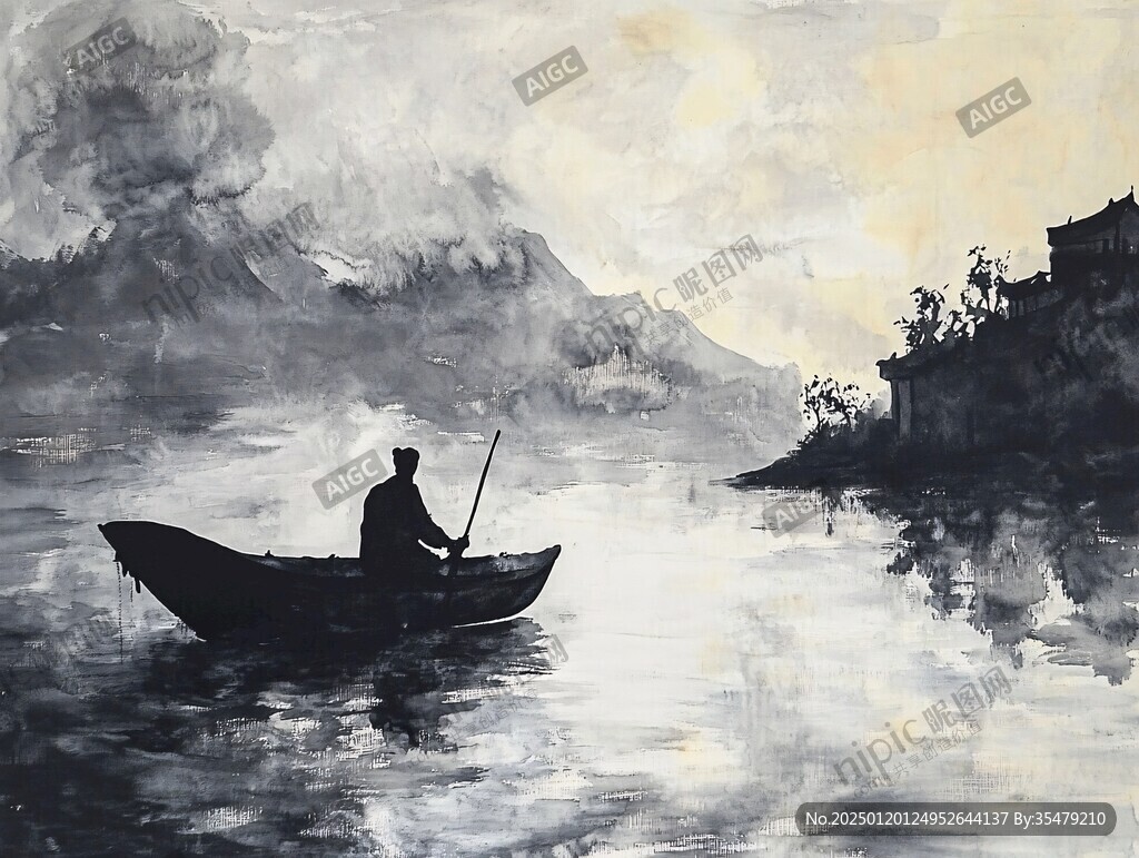 孤舟插畫