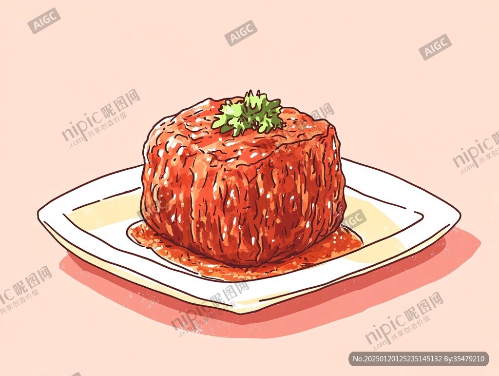 香辣霉豆腐插畫