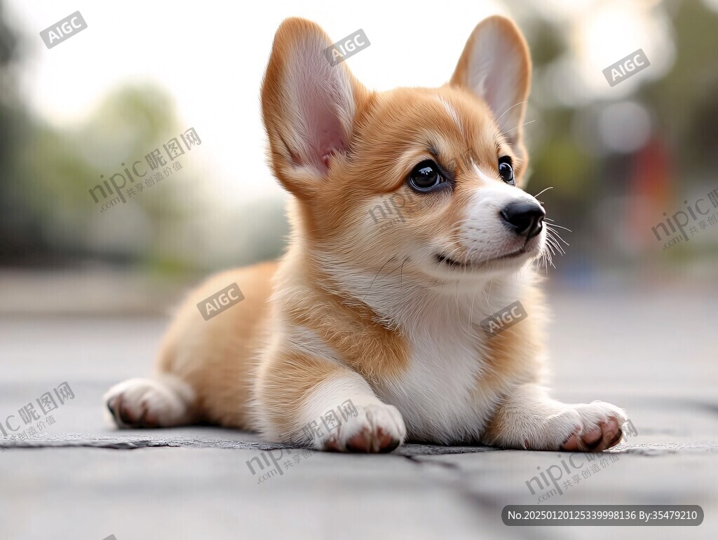 呆萌柯基犬