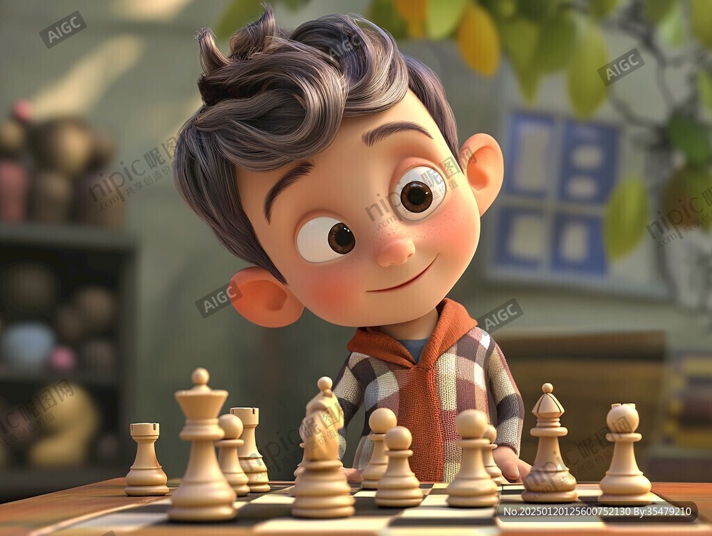 下棋人物造型