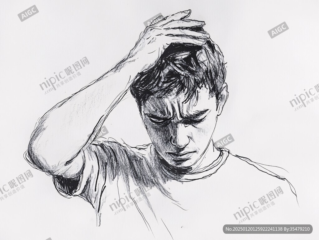焦慮手捂臉