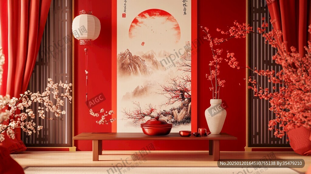 新中式紅色大氣