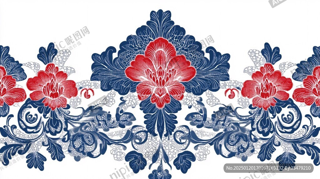 現(xiàn)代牡丹手繪花紋
