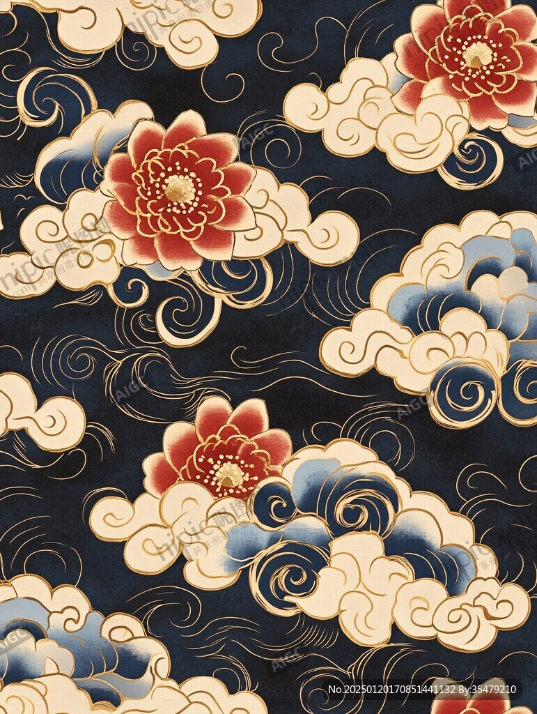 暗紋云團貴氣云紋圖案