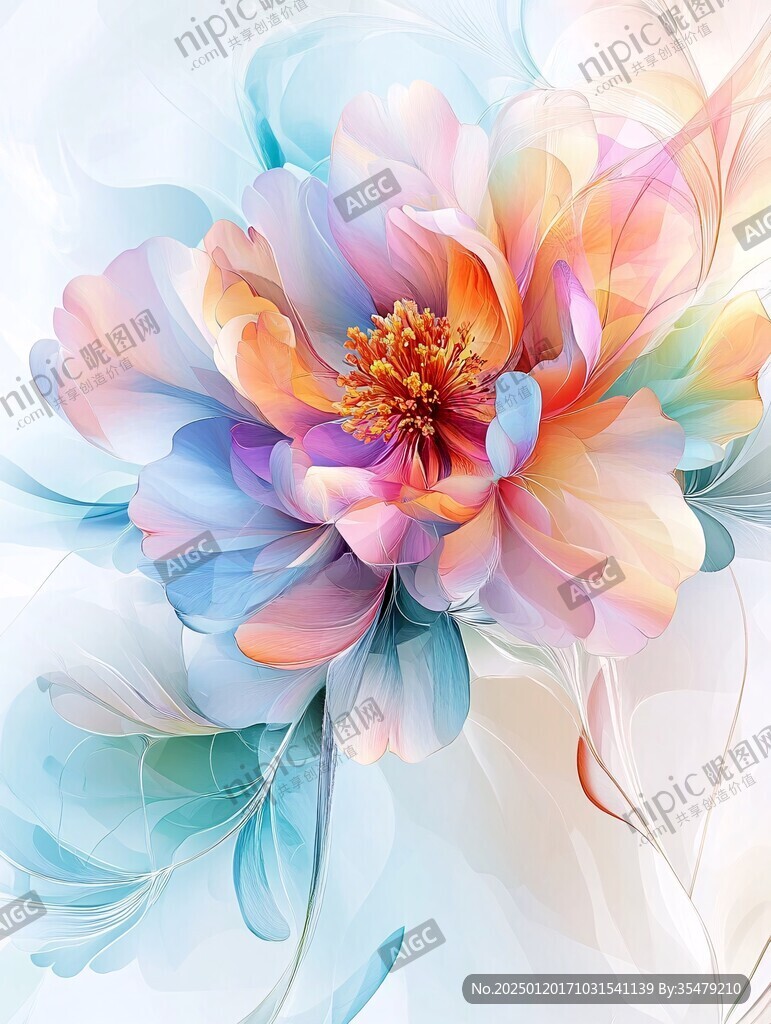 彩色絢麗夢幻唯美花朵