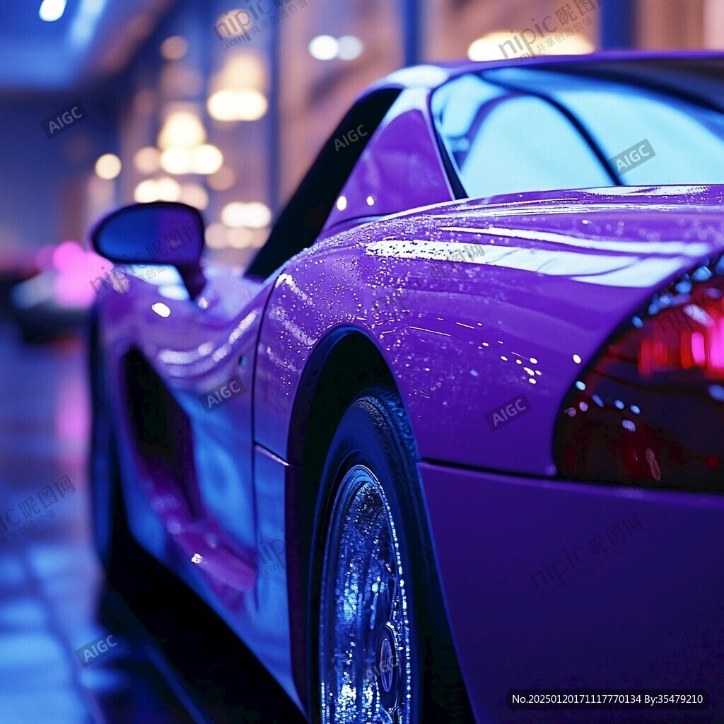 紫色轎車