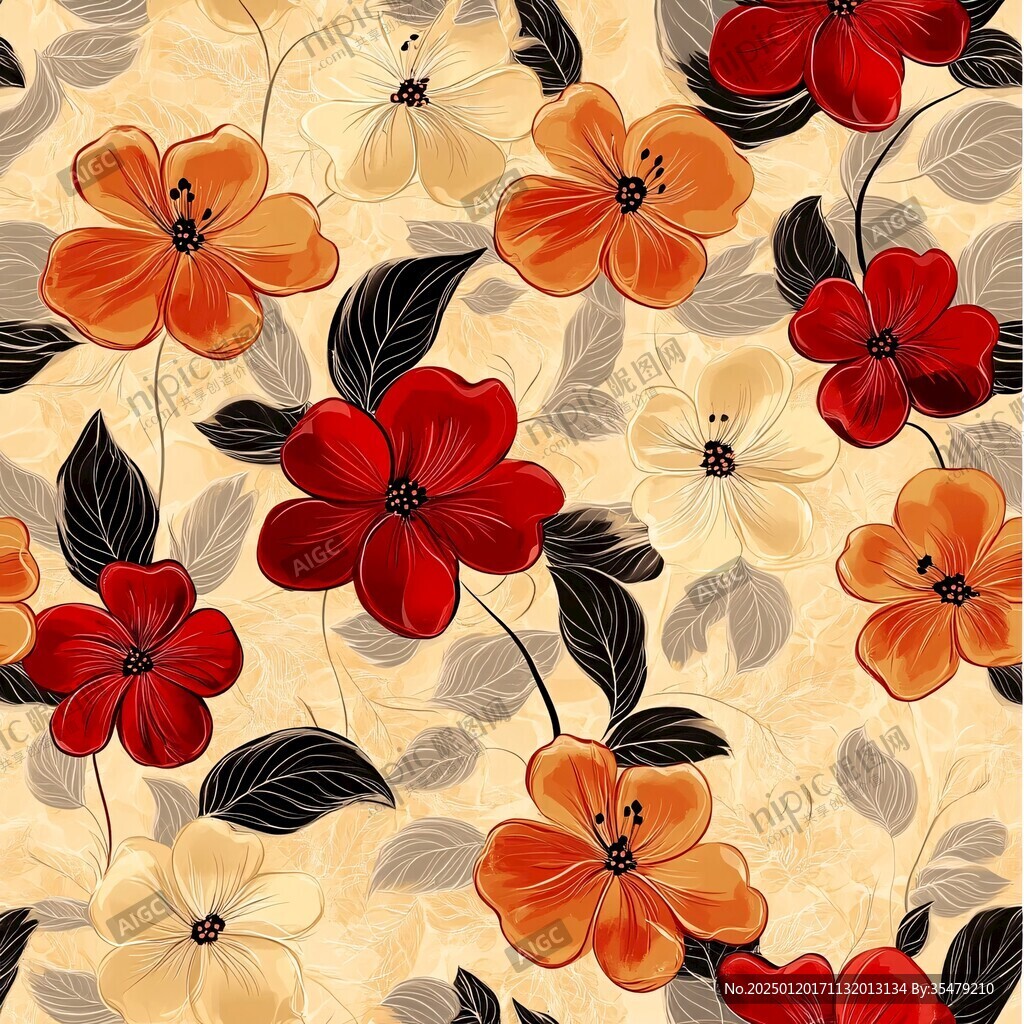 花卉家紡圖案花紋花朵