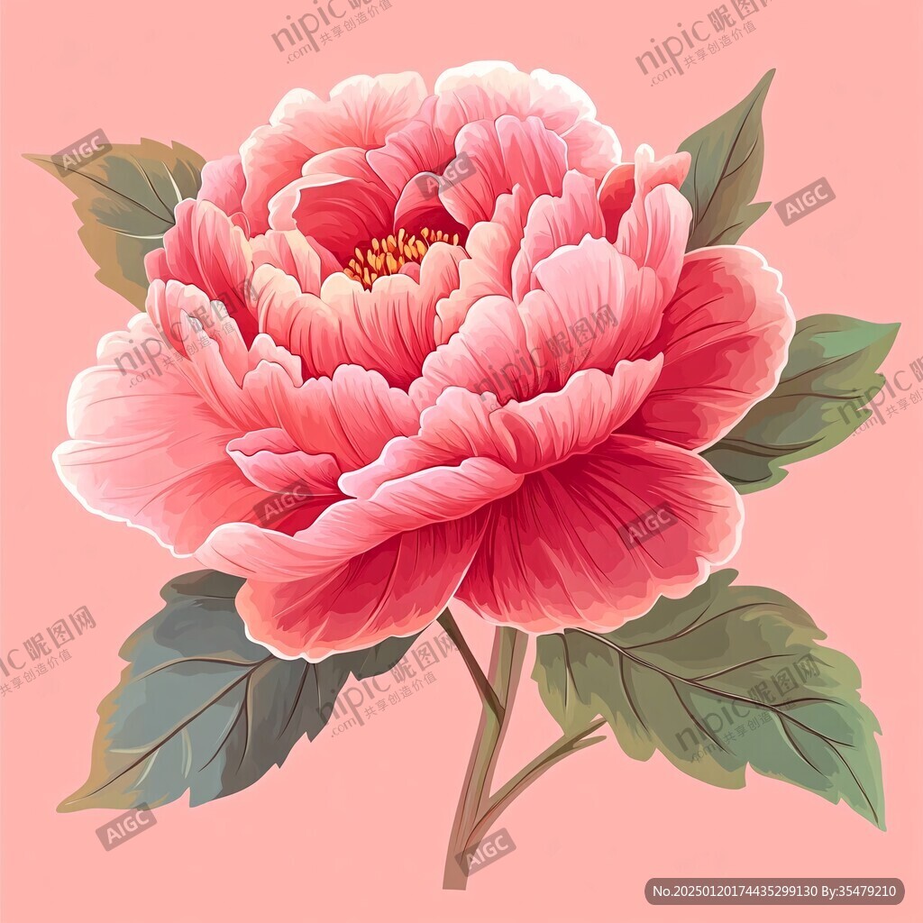 芍藥花插畫
