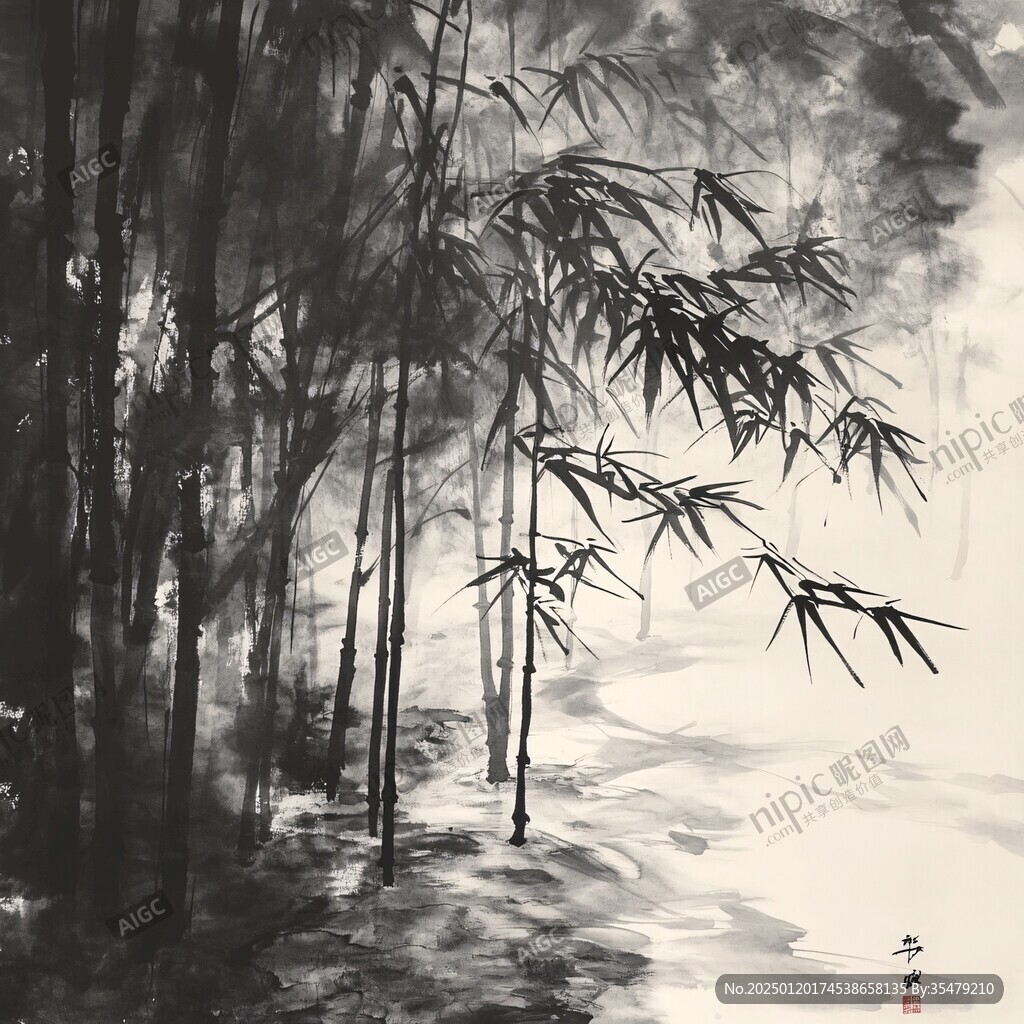 竹林水墨