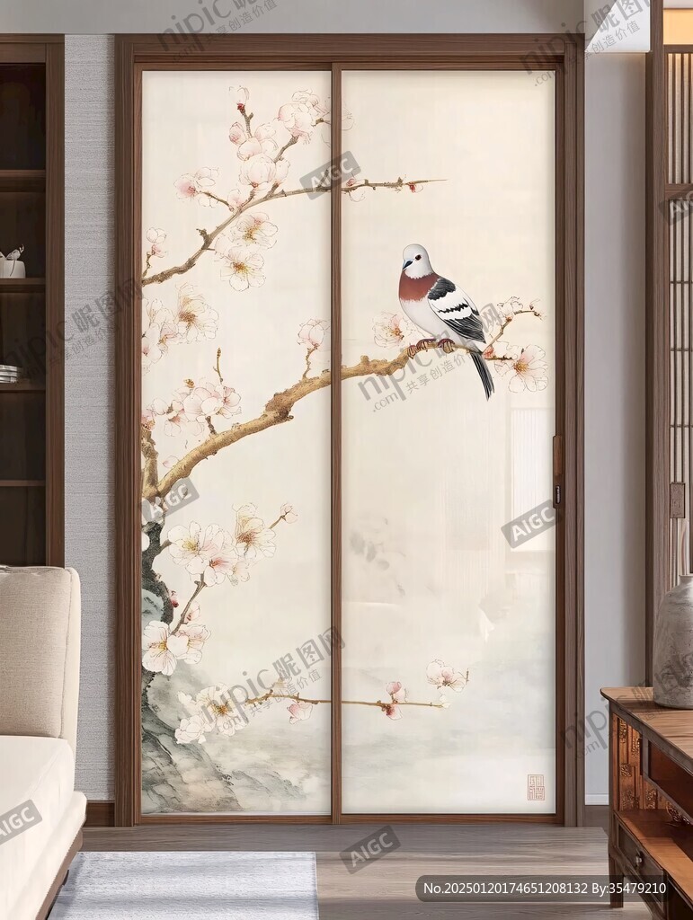 花鳥平開門