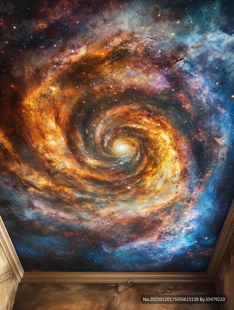 吊頂噴畫宇宙漩渦