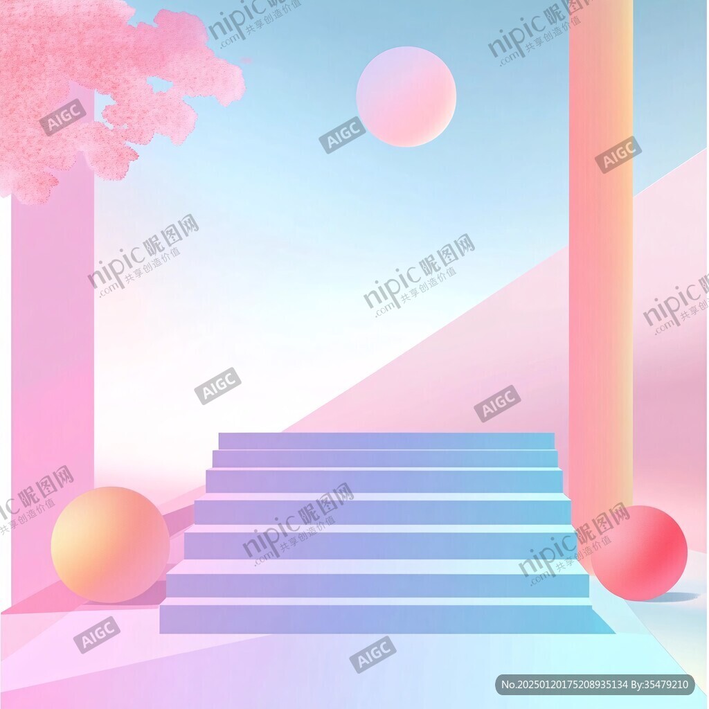 奇幻粉色樓梯