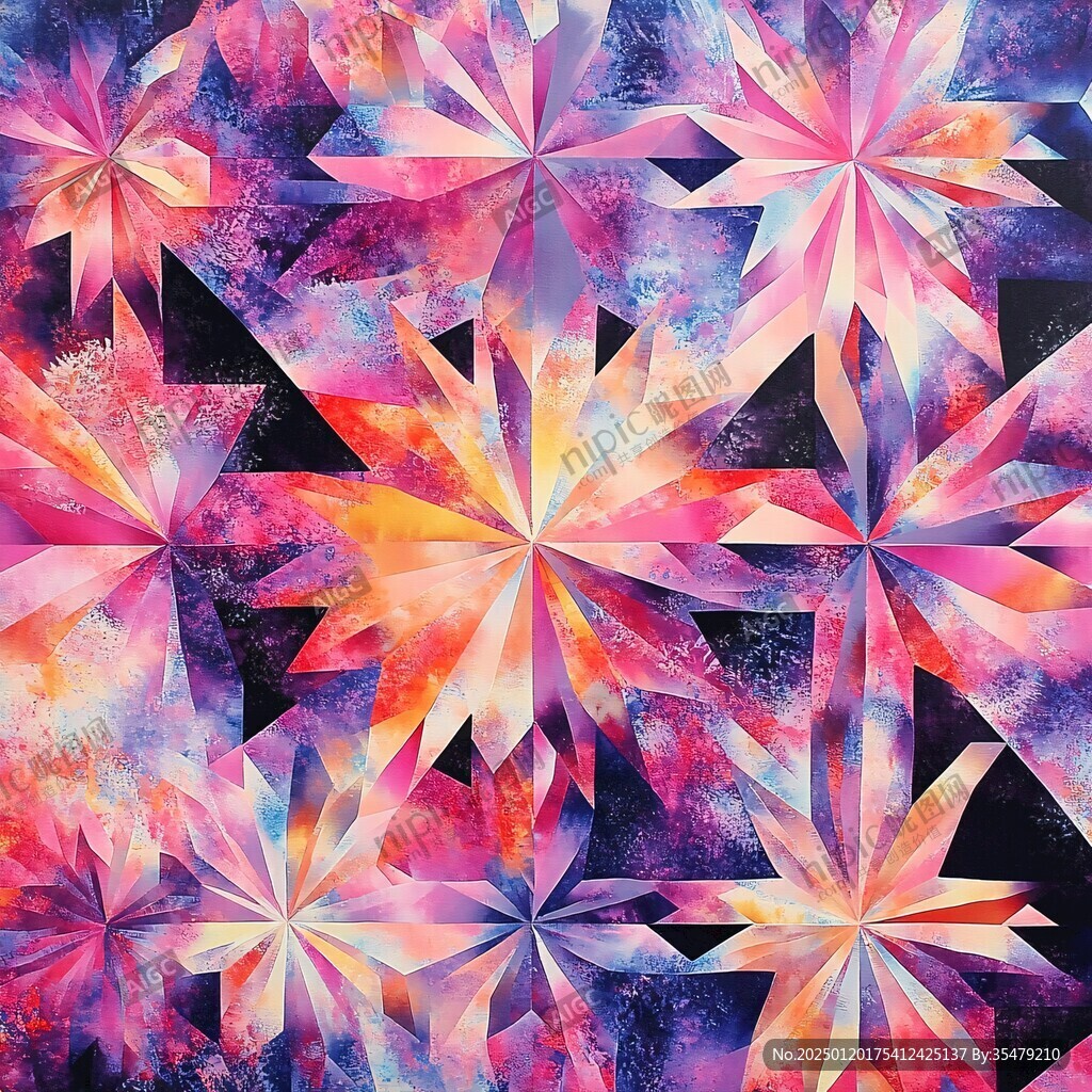 幾何花抽象