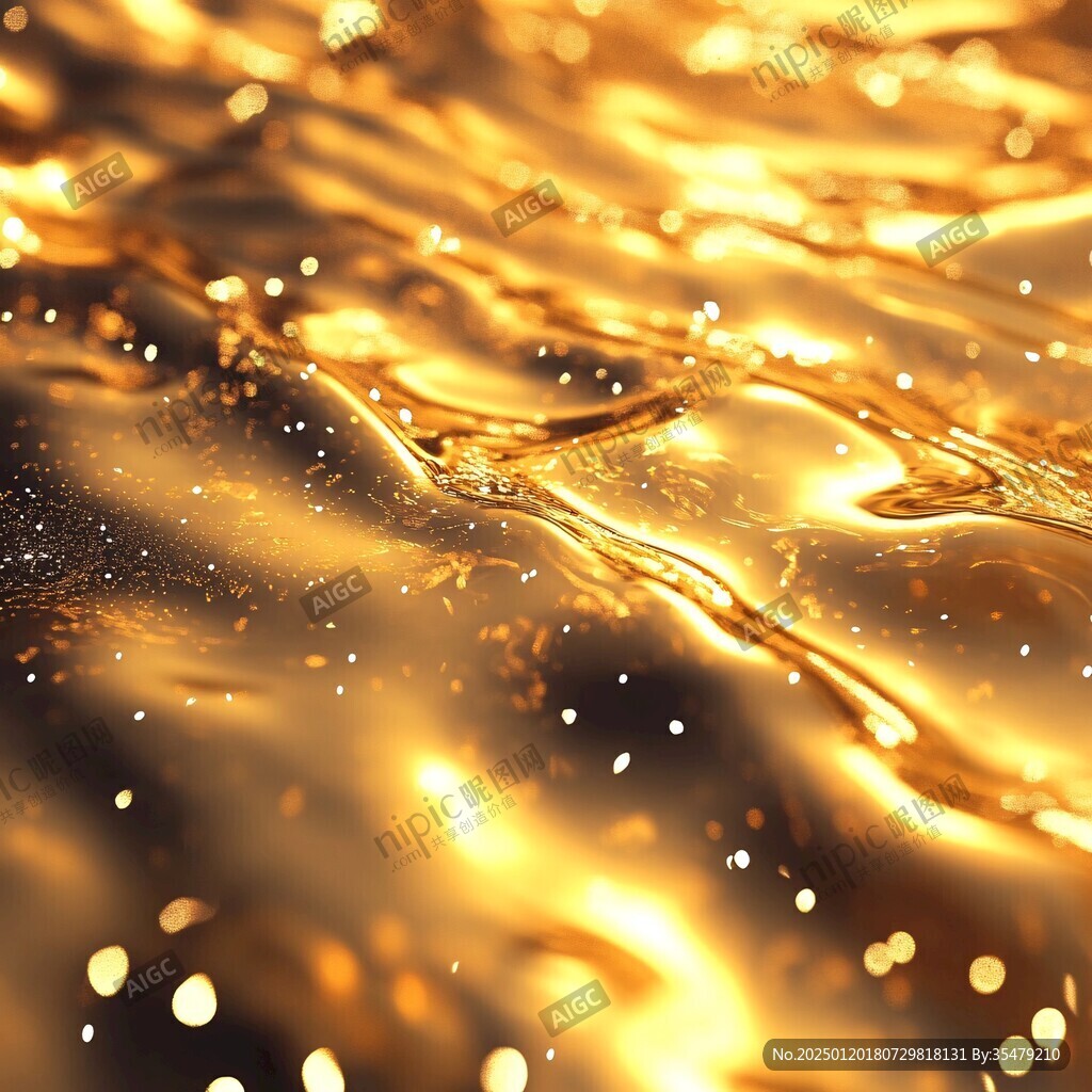 金色水面金色波濤