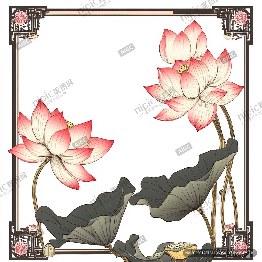 隔斷荷花圖案